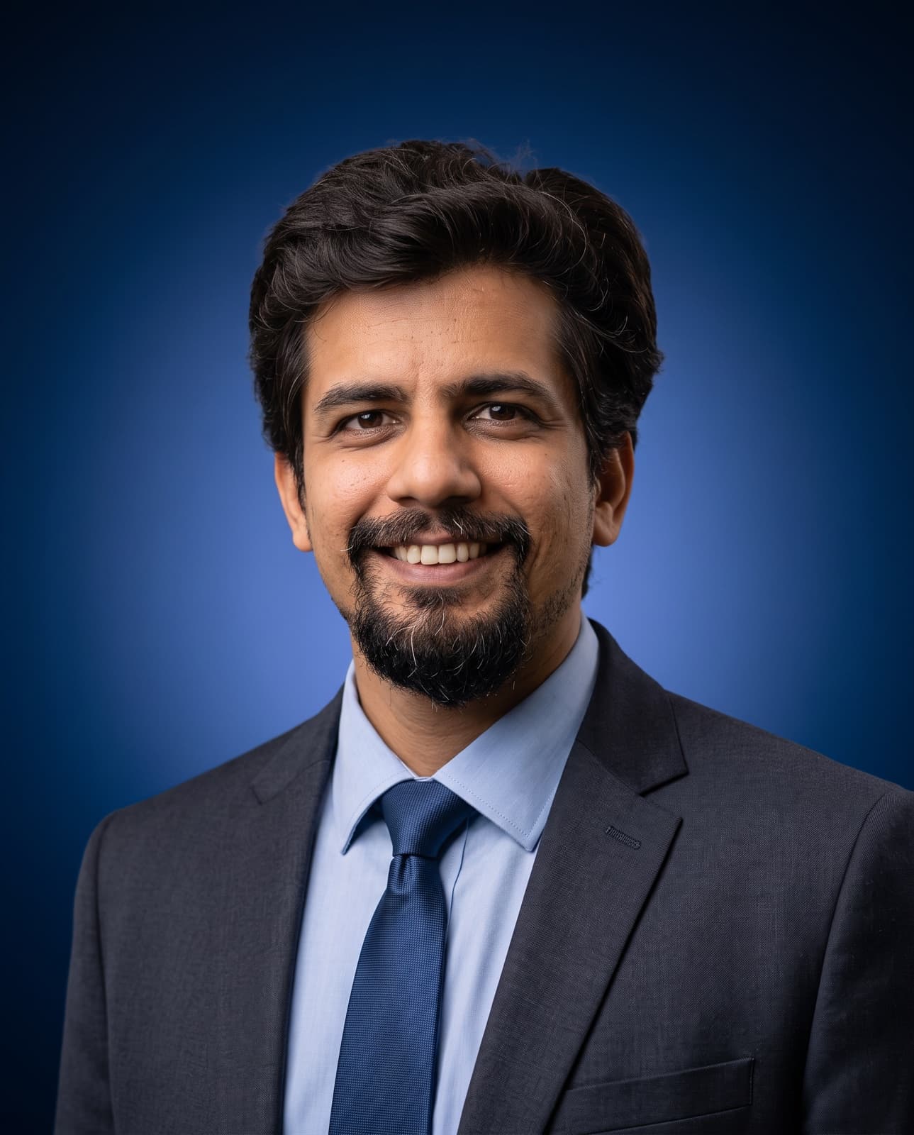 Studio portrait of Sachin Gupta